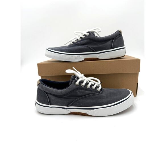 NEW Sperry Men\'s Halyard CVO Sneaker - Salt Washed Navy - Men\'s 7